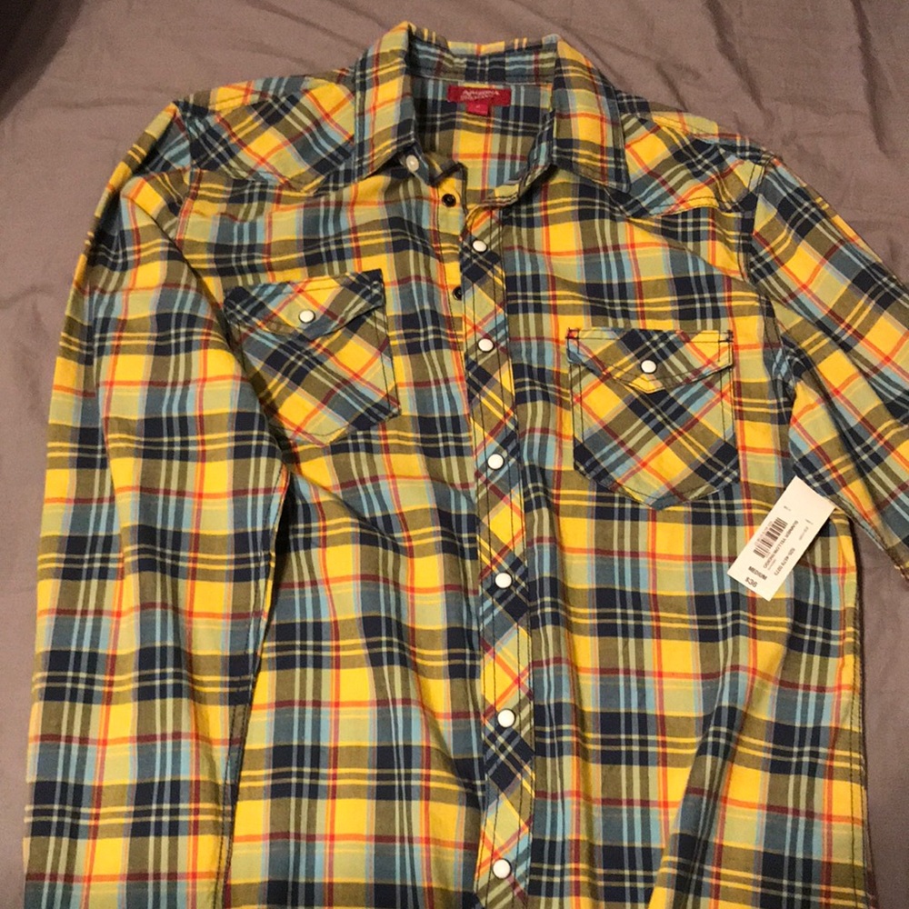 Yellow plaid long sleeve